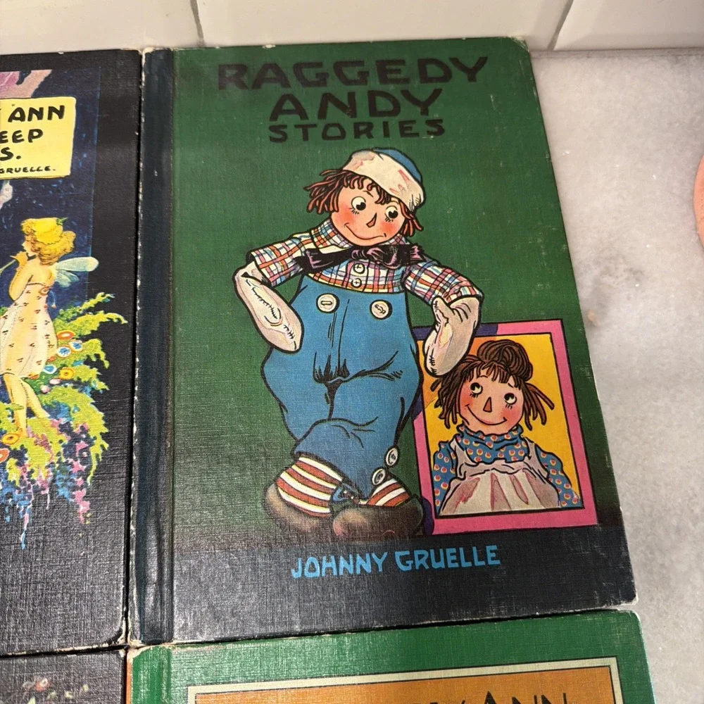 Lot 12 Vintage Raggedy Ann & Andy Children's Books 1930-1961 Johnny Gruelle GW21